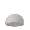 Orsina Mateo White Dome Pendant Light – Medium Geometric Steel Shade