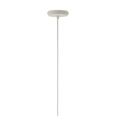 Orsina Mateo White Dome Pendant Light – Medium Geometric Steel Shade