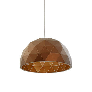 Orsina Mateo Medium Dome Pendant Light – Coffee Steel & Gold