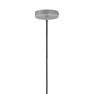 Orsina Mateo Medium Silver Dome Pendant Light | Faceted Steel & Gold