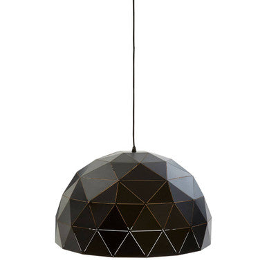 Orsina Mateo Large Geometric Dome Pendant Light – Black and Copper