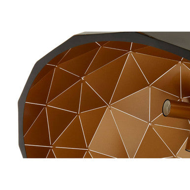 Orsina Mateo Large Geometric Dome Pendant Light – Black and Copper