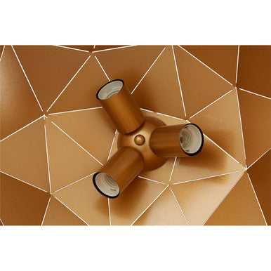 Orsina Mateo Large Geometric Dome Pendant Light – Black and Copper