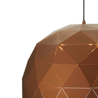 Orsina Mateo Large Coffee Dome Pendant Light | Steel Geometric Shade