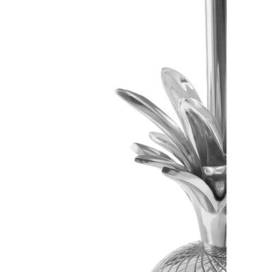 Orsina Pineapple Table Lamp – Nickel Finish with Black Empire Shade