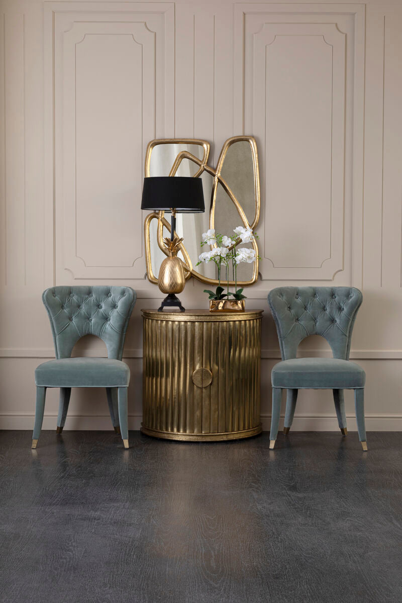 Orsina Pineapple Table Lamp – Nickel Finish with Black Empire Shade