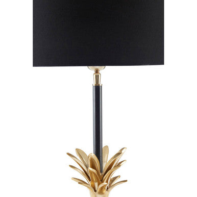 Orsina Pineapple Table Lamp – Nickel Finish with Black Empire Shade