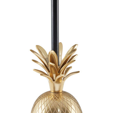 Orsina Pineapple Table Lamp – Nickel Finish with Black Empire Shade