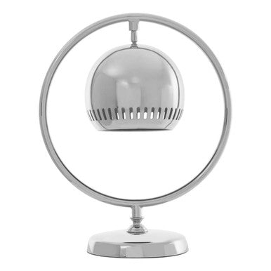 Orsina Macon Silver Metal Table Lamp – Modern Open Ring Design
