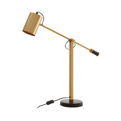 Orsina Mano Gold Table Lamp – Modern Metal Desk Lamp with Fabric Shade