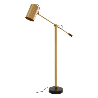 Orsina Mano Gold Floor Lamp – Modern Slim Reading Light with Black Accents