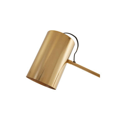 Orsina Mano Gold Floor Lamp – Modern Slim Reading Light with Black Accents