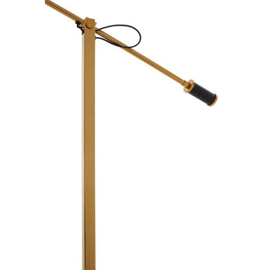 Orsina Mano Gold Floor Lamp – Modern Slim Reading Light with Black Accents
