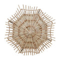 Orsina Hestina Small Woven Rattan Wall Light – Natural Wood Sconce