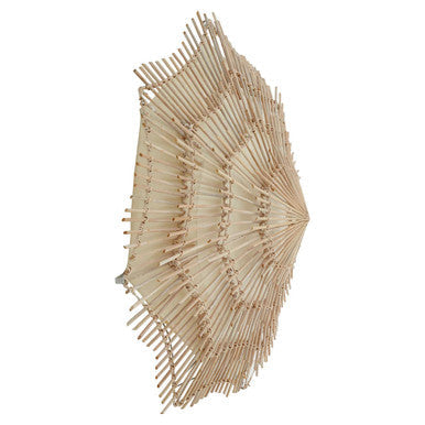 Orsina Hestina Large Rattan Woven Wall Light – Boho Coastal Sconce