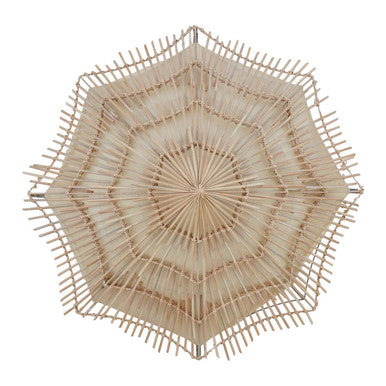 Orsina Hestina Large Rattan Woven Wall Light – Boho Coastal Sconce