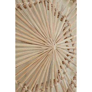 Orsina Hestina Large Rattan Woven Wall Light – Boho Coastal Sconce