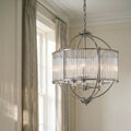Orsina Abira Pendant Light – Modern Silver Metal and Glass Lamp