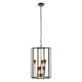 Orsina Allas 6-Bulb Pendant Light – Matte Black Iron Star Motif