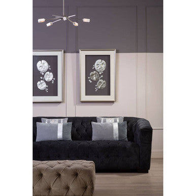 Orsina Abira 5-Light Frosted Glass Pendant Lamp – Silver Iron Finish