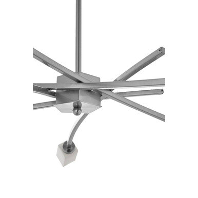 Orsina Abira 5-Light Frosted Glass Pendant Lamp – Silver Iron Finish