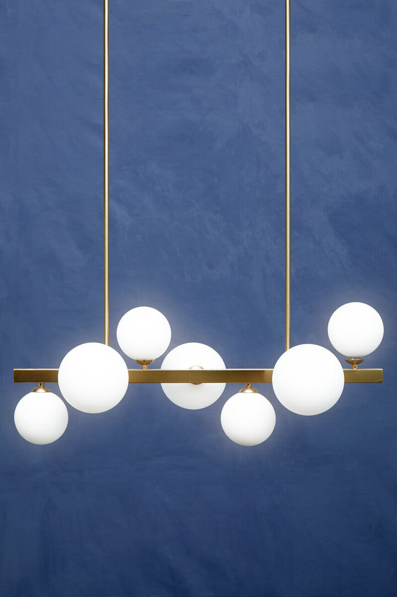 Orsina Abira Bronze 7-Light Pendant Lamp – Modern Asymmetric Fixture