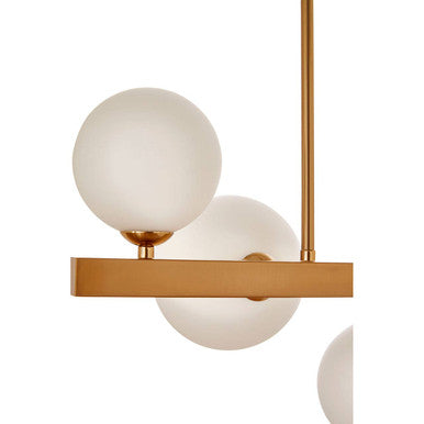 Orsina Abira Bronze 7-Light Pendant Lamp – Modern Asymmetric Fixture