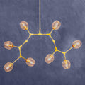 Orsina Abira Light Gold 8-Arm Pendant Lamp | Modern Glass Chandelier