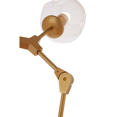 Orsina Abira Light Gold 8-Arm Pendant Lamp | Modern Glass Chandelier
