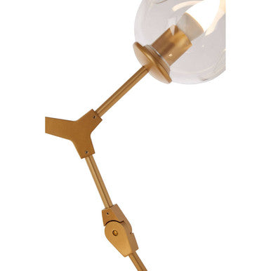 Orsina Abira Light Gold 8-Arm Pendant Lamp | Modern Glass Chandelier