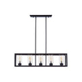 Orsina Aliko 5-Bulb Matte Black Flush Mount Ceiling Light with Tinted Glass