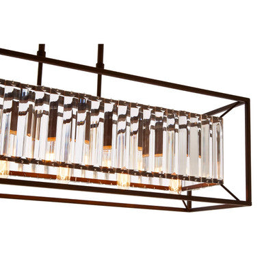 Orsina Akiko 5-Bulb Dark Bronze and Glass Flush Mount Ceiling Light