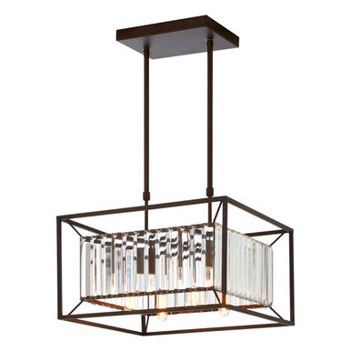 Orsina Akiko 4-Bulb Matte Black Flush Mount Ceiling Light | Glass