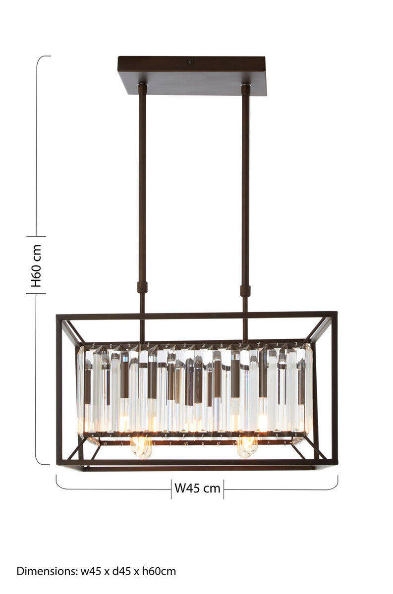 Orsina Akiko 4-Bulb Matte Black Flush Mount Ceiling Light | Glass