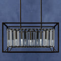 Orsina Akiko 4-Bulb Matte Black Flush Mount Ceiling Light | Glass