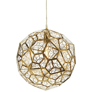 Orsina Akela Gold Geometric Pendant Light – Modern Titanium Steel