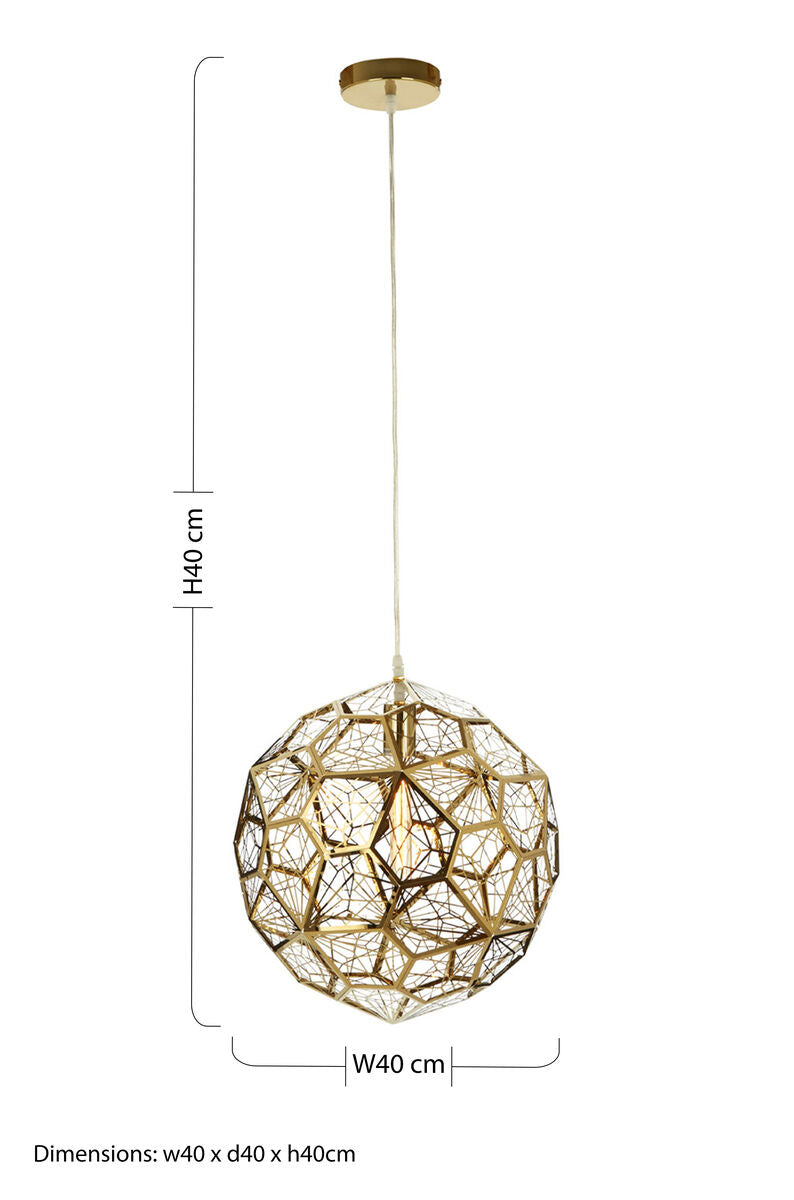 Orsina Akela Gold Geometric Pendant Light – Modern Titanium Steel