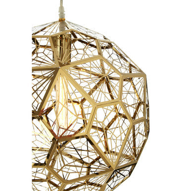 Orsina Akela Gold Geometric Pendant Light – Modern Titanium Steel