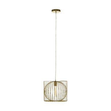Orsina Aselo Gold Finish Pendant Light – Modern Iron Cage Chandelier