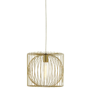 Orsina Aselo Gold Finish Pendant Light – Modern Iron Cage Chandelier