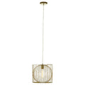 Orsina Aselo Gold Finish Pendant Light – Modern Iron Cage Chandelier