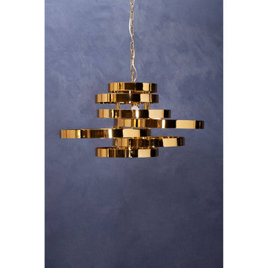 Orsina Alana 5-Bulb Gold Pendant Lamp – Titanium Iron Chandelier
