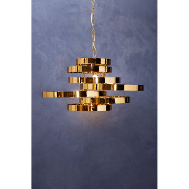 Orsina Alana 5-Bulb Gold Pendant Lamp – Titanium Iron Chandelier