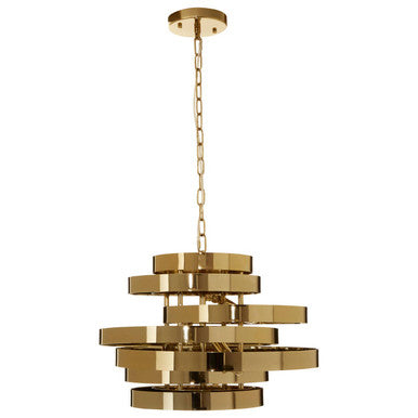 Orsina Alana Gold Pendant Light – 4 Bulb Modern Sculptural Chandelier