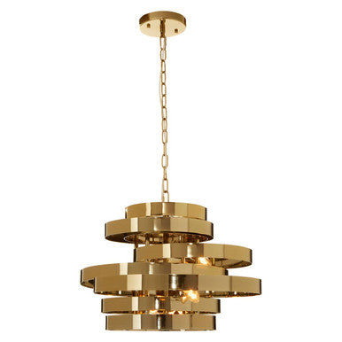 Orsina Alana Gold Pendant Light – 4 Bulb Modern Sculptural Chandelier