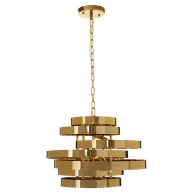 Orsina Alana Gold Pendant Light – 4 Bulb Modern Sculptural Chandelier