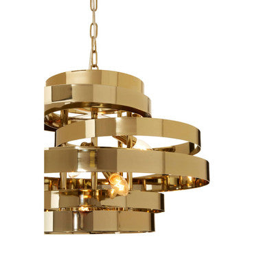 Orsina Alana Gold Pendant Light – 4 Bulb Modern Sculptural Chandelier