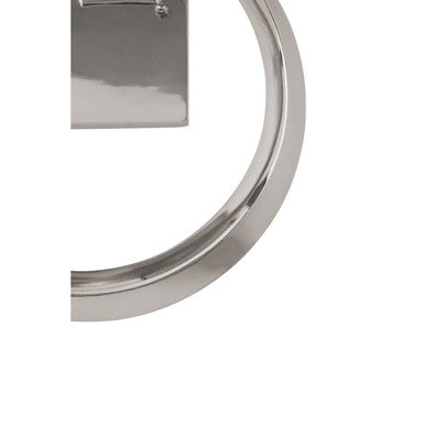 Orsina Skye Wall Light – Polished Nickel Ring Sconce with Black Shade