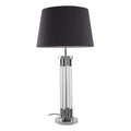 Orsina Skye Table Lamp – Modern Acrylic and Nickel with Black Shade