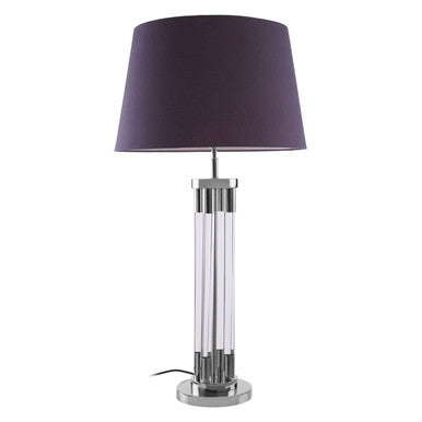 Orsina Skye Table Lamp – Modern Acrylic and Nickel with Black Shade